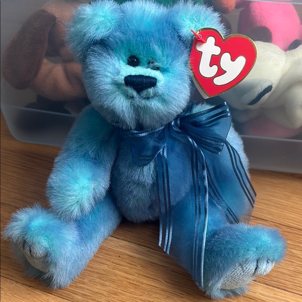 Ty "Azure" Blue Stuffed Animal Plush Toy